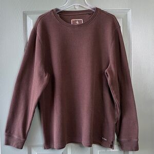 Legendary Outfitter Men's Double Layer Thermal‎ Sweatshirt Shirt Brown Size XL